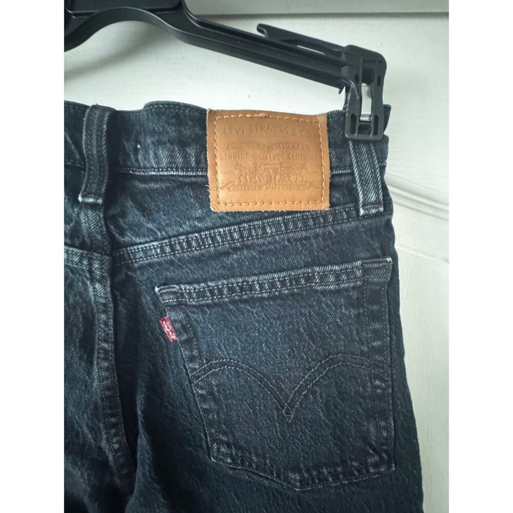 Levi's Wedgie Fit Jeans Size 24 Dark Wash High Rise Button Fly Straight Leg - Picture 7 of 11